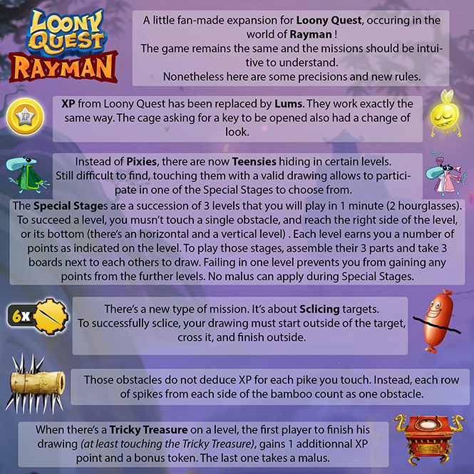 Loony Quest - Rayman World - English Rules